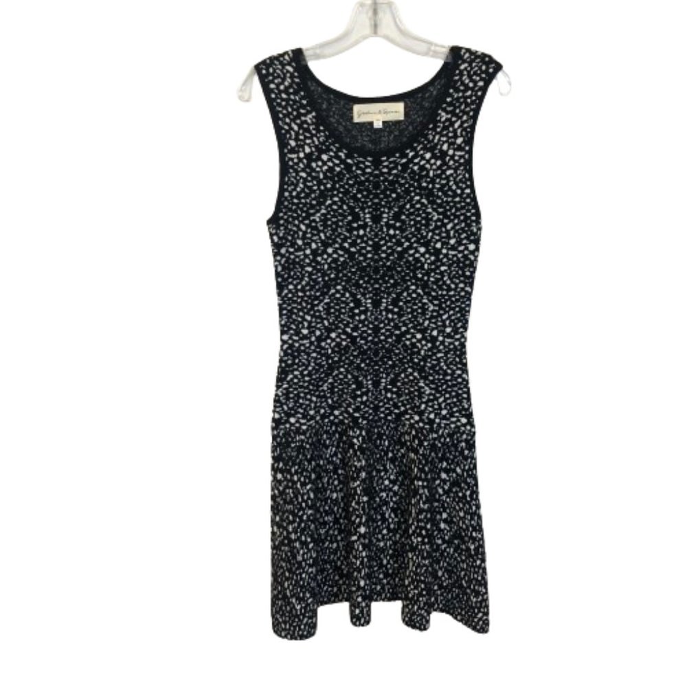 NWT Womens Size Large Graham Spencer Anthropologie Textured Knit Fit Flare Dress
